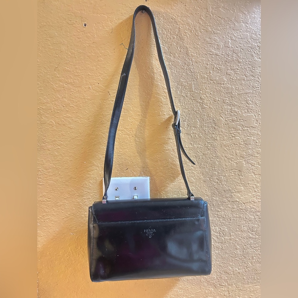 Prada Black Leather Clutch